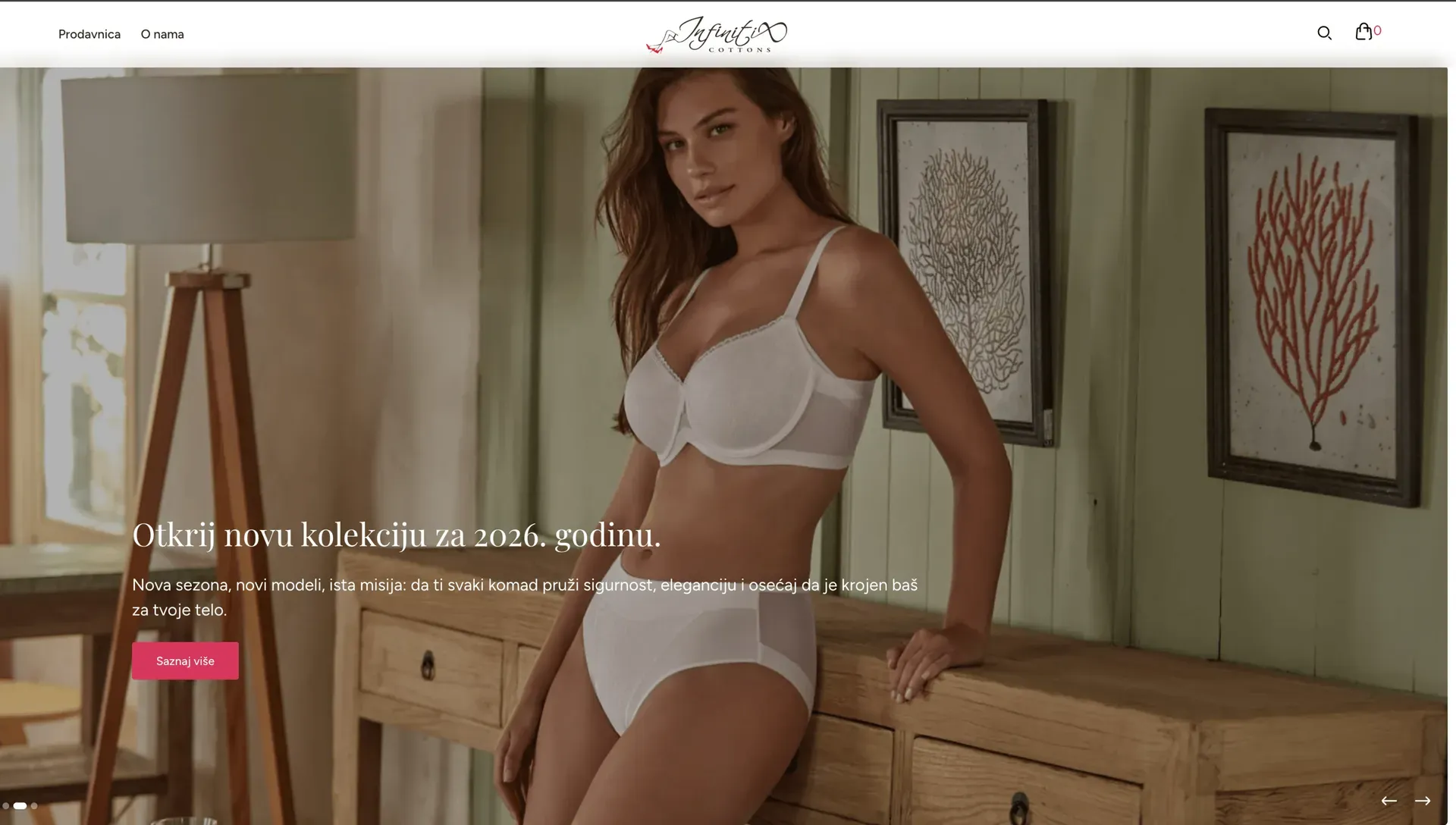 InfinitiCotton women's comfort clothing brand website