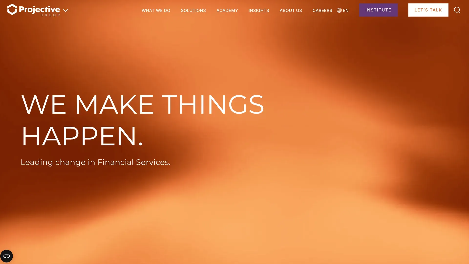 Projective Group financial services consultancy website
