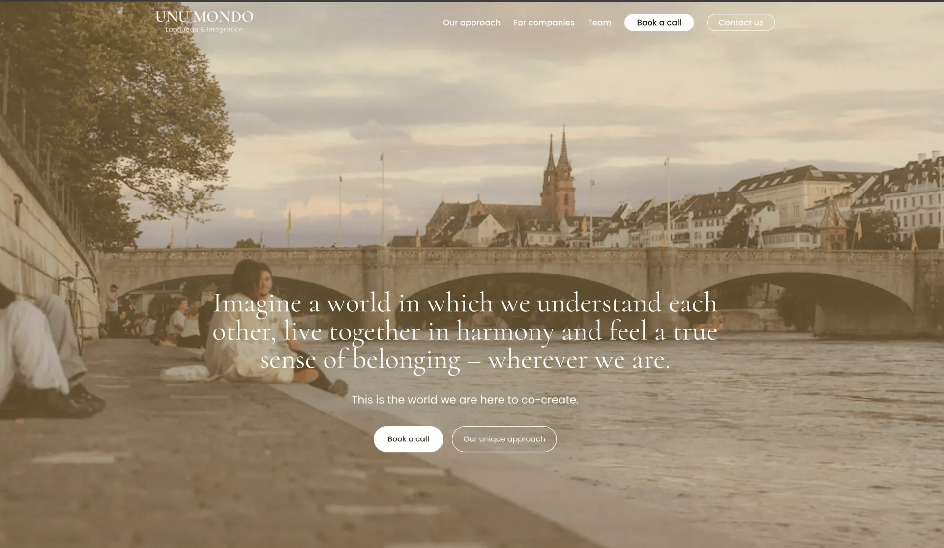 Unumondo language and integration school website